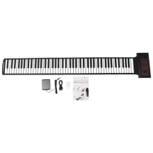 Portable Keyboard Piano Roll Up 88 Keys Electronic Flexible Silicone with Rechargeable Battery for Kid Gift