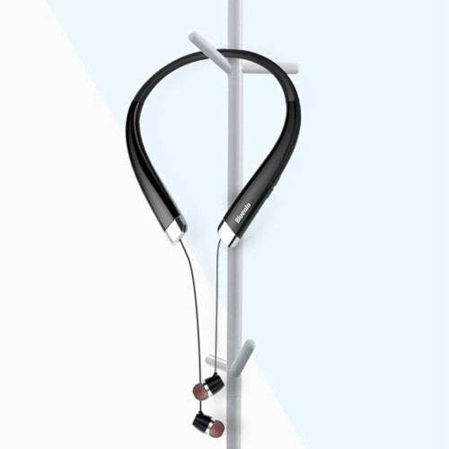 5.0 Bluetooth Headset with Retractable Earplugs and Noise-Cancelling Microphone, Suitable for Home Office 2