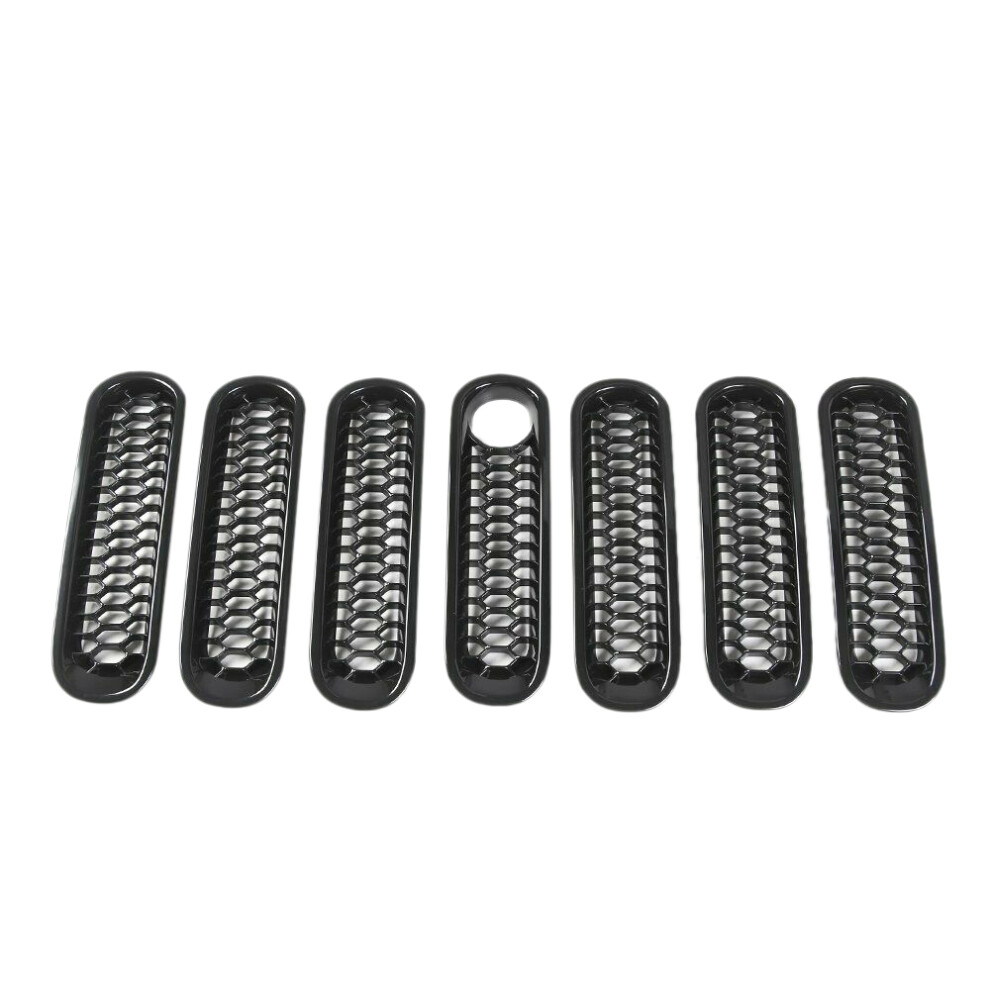 Front Grill Mesh Inserts Kit Honeycomb Clip-In Grille Guard With Lock Hole For Jk 2007-2017 4854124525194