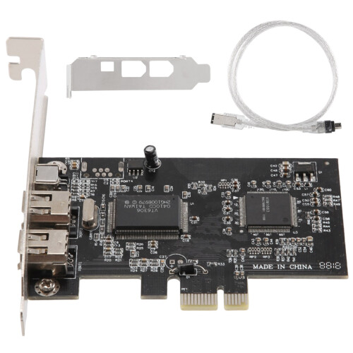 PCI-E PCI Express FireWire Card, IEEE 1394 Controller Card with Firewire Cable, for Video, Audio Transmission,Etc 2