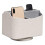 PU Leather 360 Degrees Rotatable Remote Control/Controller Organizer, TV Guide/Mail/Media Desktop Organizer Holder (Beige Linen Texture) 2