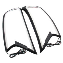 Black DRL HeadLight LED Cover Trim Lamp Hood Daytime Running Light for Ranger Everest Endeavour 2015-2019
