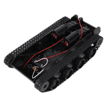 Rc Tank Smart Robot Car Chassis Kit Rubber Track Crawler For 130 Motor Diy Toys Children