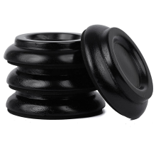Piano Caster Cups Wheels Upright Leg Foot Pads Protectors Wood Set of 4, Black