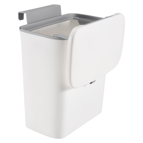 Kitchen Compost Bin for Counter Top or , Hanging Small Trash Can with Lid,Mountable Indoor Bucket(C) 2