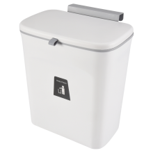 Kitchen Compost Bin for Counter Top or , Hanging Small Trash Can with Lid,Mountable Indoor Bucket(C)