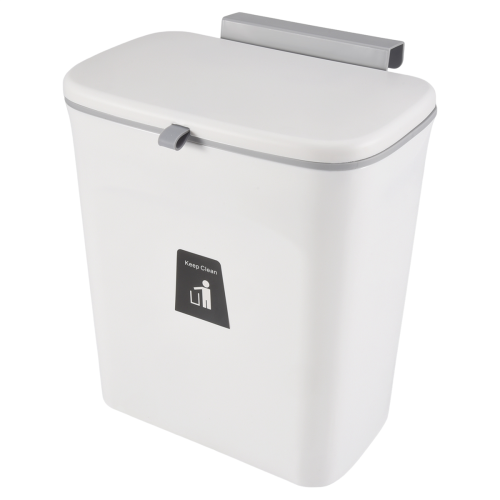 Kitchen Compost Bin for Counter Top or , Hanging Small Trash Can with Lid,Mountable Indoor Bucket(C) 1