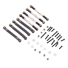 Metal Chassis Pull Rods Link Suspension Tie Rod for MN D90 D91 D96 D99 D99S MN90 MN99S 1/12 RC Car Upgrade Parts,Black