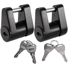 2 Set Trailer Hitch Coupler Lock Padlock 1/4 Inch Pin 3/4 Span for Truck RV Boat