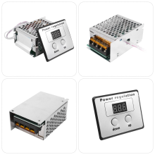 4000W 220V AC SCR Voltage Regulator Dimmer Electric Motor Speed Temperature Controller for Water Heater Small Motors