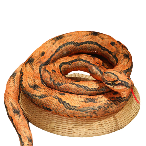 Simulation Python Plush Toy Giant Cobra Animal Doll Halloween Decoration Gift Red-Banded