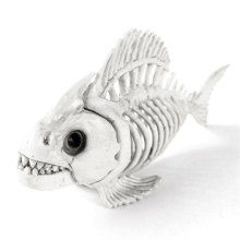 Skeleton Fish Halloween Decor Model, Plastic Animal Carp Skull Fishes Bone Art Ornaments, for Home Room Bedroom
