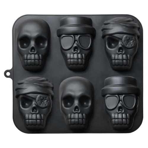 Skull Cake Pan Silicone Cakelet Mold Pirate Tin Baking 1