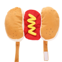 Pet Funny Costume Hot Dog Dress Up, Cute Cat and Puppy Small Medium Dogs Halloween Party Role Play Gift S