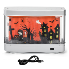 USB Fish Tank Light Aquarium Decor Night Virtual Dynamic LED Table Lamp Cute Room Gift Halloween