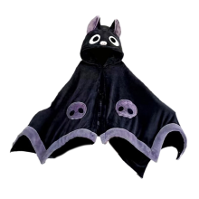 Cute Halloween Wearable Blanket Hoodie,Bat Hoodie for Cosplay,Soft Hooded Bat Cape Women Child