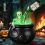 Halloween Decorations Indoor - Cauldron Decor with Magic Floating Potion Bottles and Diffuser for Spooky A 10