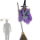 Halloween Broom Witch Decoration 6-Foot-Tall Flying 6