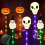 6 Pack LED Outdoor Solar Ground Insertion Colored Pumpkin GhostHead Lights, Waterproof Courtyard Decoration 5