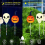 6 Pack LED Outdoor Solar Ground Insertion Colored Pumpkin GhostHead Lights, Waterproof Courtyard Decoration 6