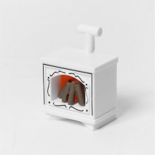 LED Glowing Fireplace Model Winter Holiday Gift Mini Lit Miniature Landscape Ornament