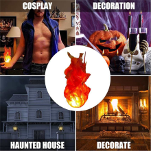 Halloween Magic Fire Ball on the Hand Home LED Decoration Luminous Fireball Exquisite Ornaments Party Blue