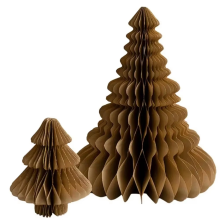 Mini Christmas Tree 3D Paper Decoration Photo Props New Year Home Decor Brown