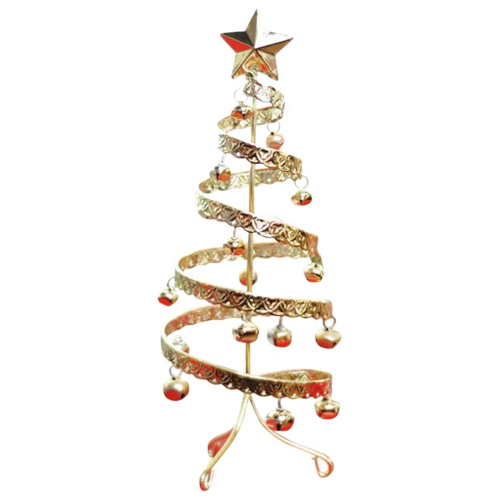 Iron craft bell mini Christmas tree desktop simulation display decorations Gold