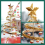 Iron craft bell mini Christmas tree desktop simulation display decorations Gold 3