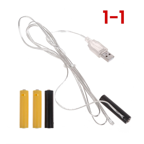 AAA Virtual Eliminators USB Powered Battery for Christmas Tree Lights LED Decoration Replacement 1-1 2