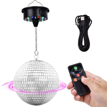 Rotating 6in Disco Ball with Motor,6-12RPM Adjustable Spend ,Disco Light for DJ Bands Weddings Party Birthday Christmas