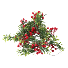 2 Meter 20 Led String Light Outdoor Christmas Pine Leaves Berry LED Copper Wire Fairy Garland Patio Decorate Lamp