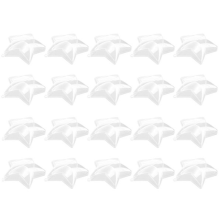 20Pcs 80mm DIY Fillable Balls Clear Plastic Ornaments Christmas Tree Ornament Bauble Party Supplies (Star Shape)