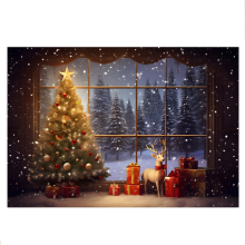 210X150cm Christmas Background Cloth Tree Snowflake Party Decoration Children Photography Cloth,G