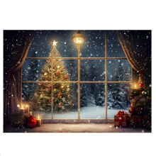 210X150cm Christmas Background Cloth Tree Snowflake Party Decoration Children Photography Cloth,H