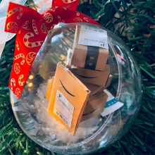 Christmas Ornament Ball Xmas Tree Decorations Clear Bauble House Hanging Exquisite Gift-Gift Box