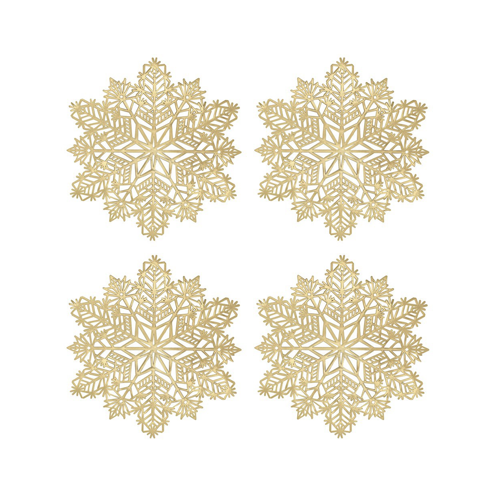 Snowflake Placemats Decorations Red Tablemats Kitchen Table Mats for Christmas Holiday Wedding Decorative B-image-OPC-PJC98CV-NEW