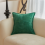 Corduroy Pillow Covers with Splicing Soft Couch Broadside Striped Decorative Textured Throw Green 7