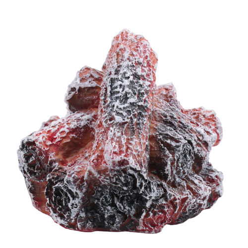 LED Artificial Fire Flame Light, Flameless Fireplace Light with Realistic Log Wood Burning