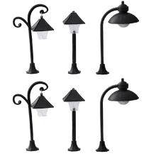 Mini Street Lamp Model Railway Train Stamp Christmas Miniature