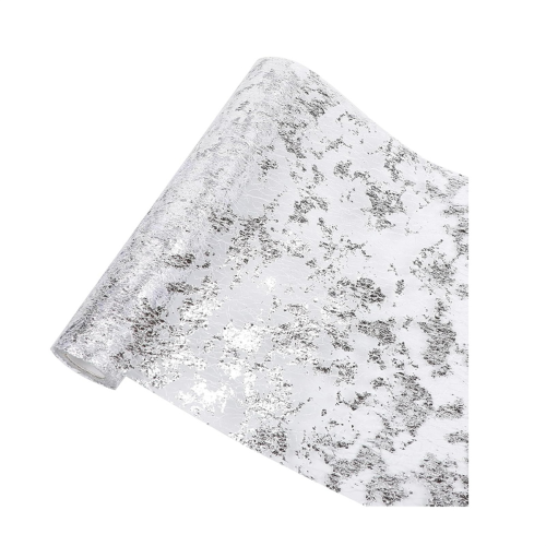 Silver Tablecloth Sequined Glitter Foil Metallic Fine Mesh Suitable for Various Occasions