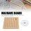 Pannello per macramè 1 set, 7x7 pollici, spilli, legno naturale 8