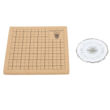 Pannello per macramè 1 set, 7x7 pollici, spilli, legno naturale