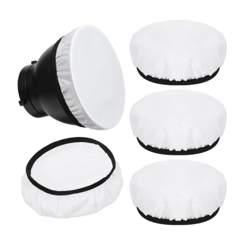 4Pcs 18cm Light Diffuser,Soft Diffuser Lamp Cover White Shade Diffuser,for Studio Strobe Reflectors 2