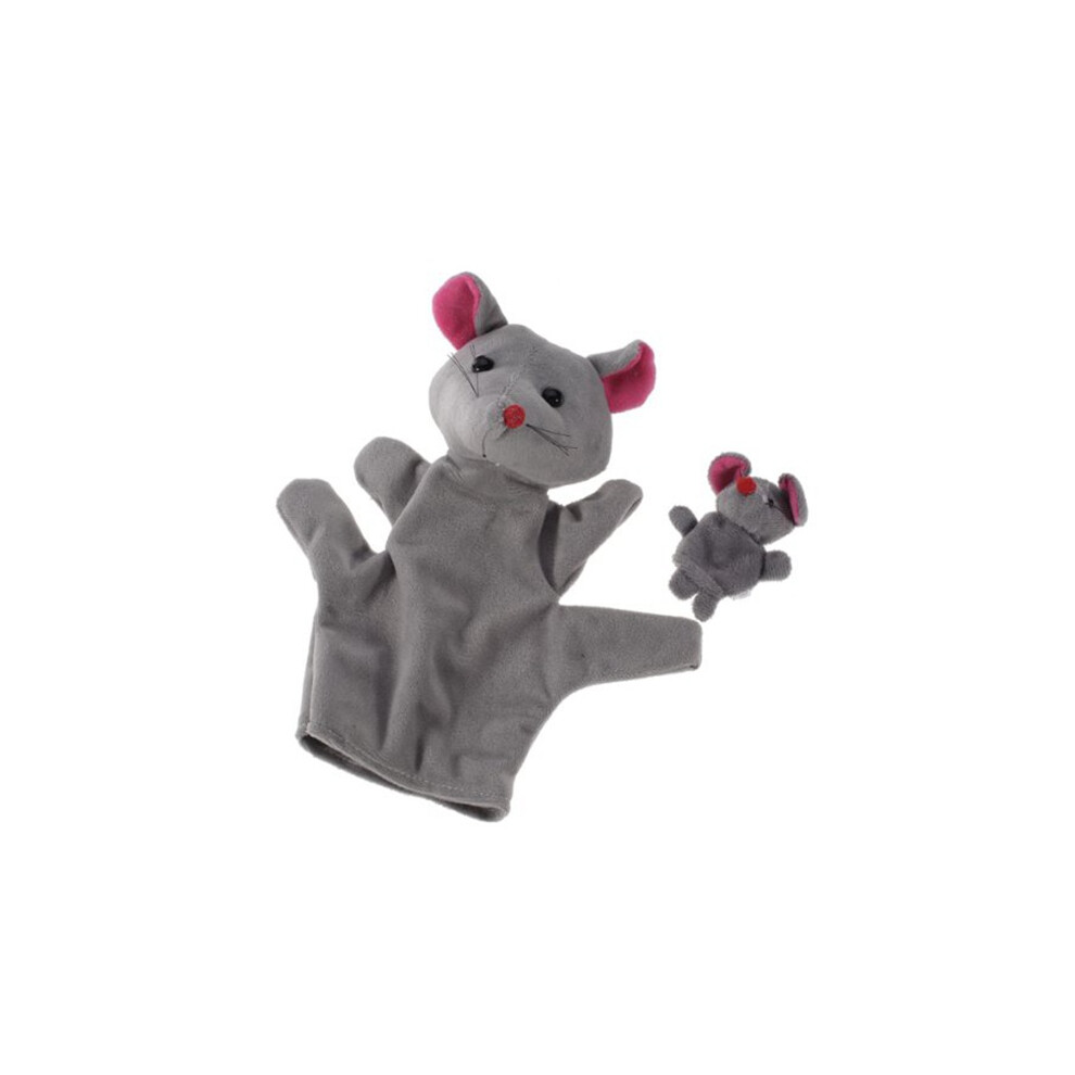 Saudism Mouse Hand Puppet Finger Grey