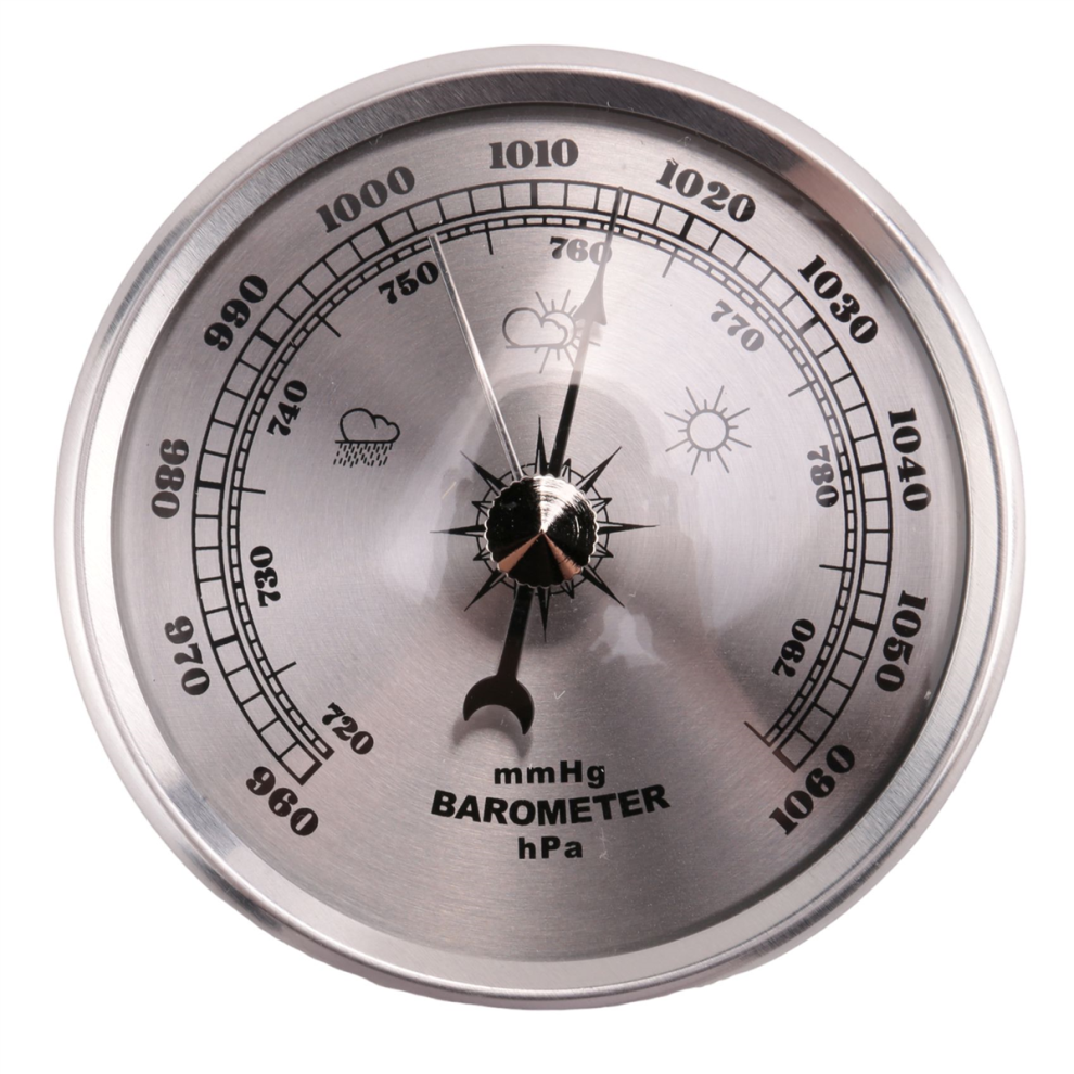 For Home Pressure Gauge Weather Station Metal Wall Hanging Barometer Atmospheric Multifunction Thermometer Hygrometer Portable 4854152608463