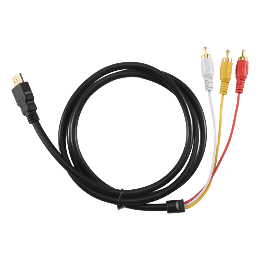 To Cable 1080P Male 3 S-Video Av Audio Cord Adapter For Tv Hdtv Dvd 4854152607305