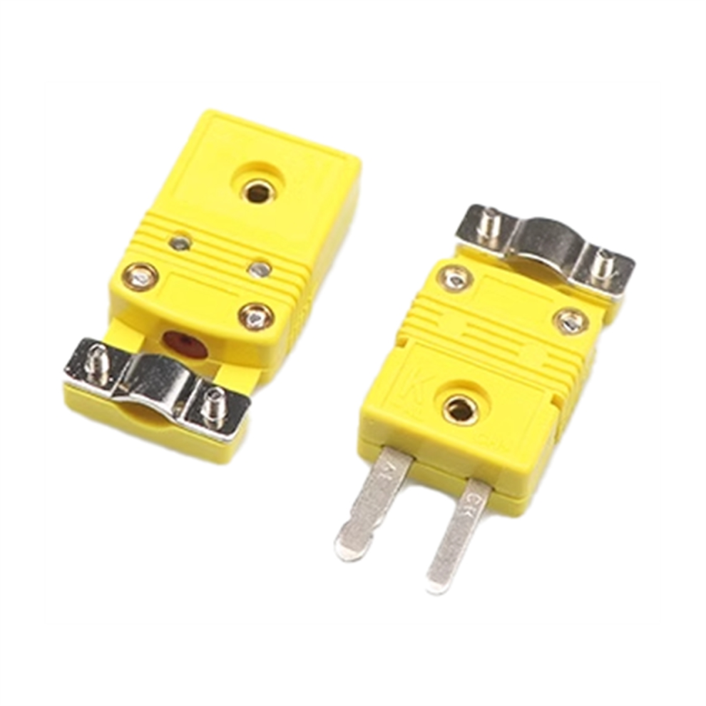K-Type Thermocouple Small Yellow Plug with Bracket Connector Socket Clip-image-OPC-PJC9DN7-NEW