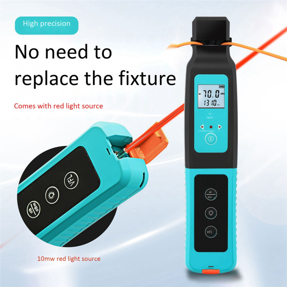 Fiber Optical Identifier 800-1700Nm Live Built In 10Mw Visual Fault Locator Sm Mm Dark 4854152606421