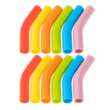 Silicone Straw Tips Reusable Replacement Tip for 8MM Outdiameter Wide Stainless Steel Metal Straws Multicolor